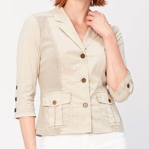 XCVI Keane Jacket Lightweight Parchment Beige Small